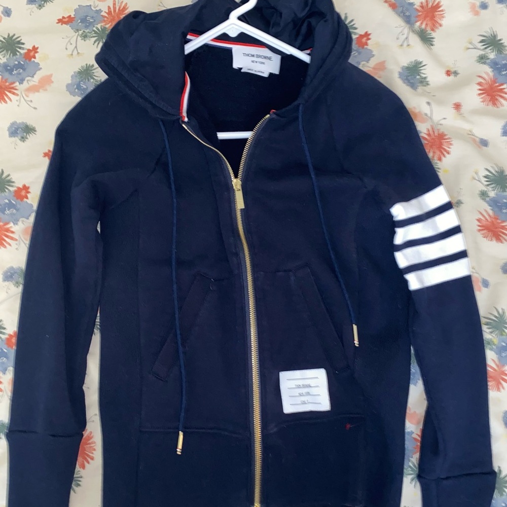 Thom browne hoodie “navy”